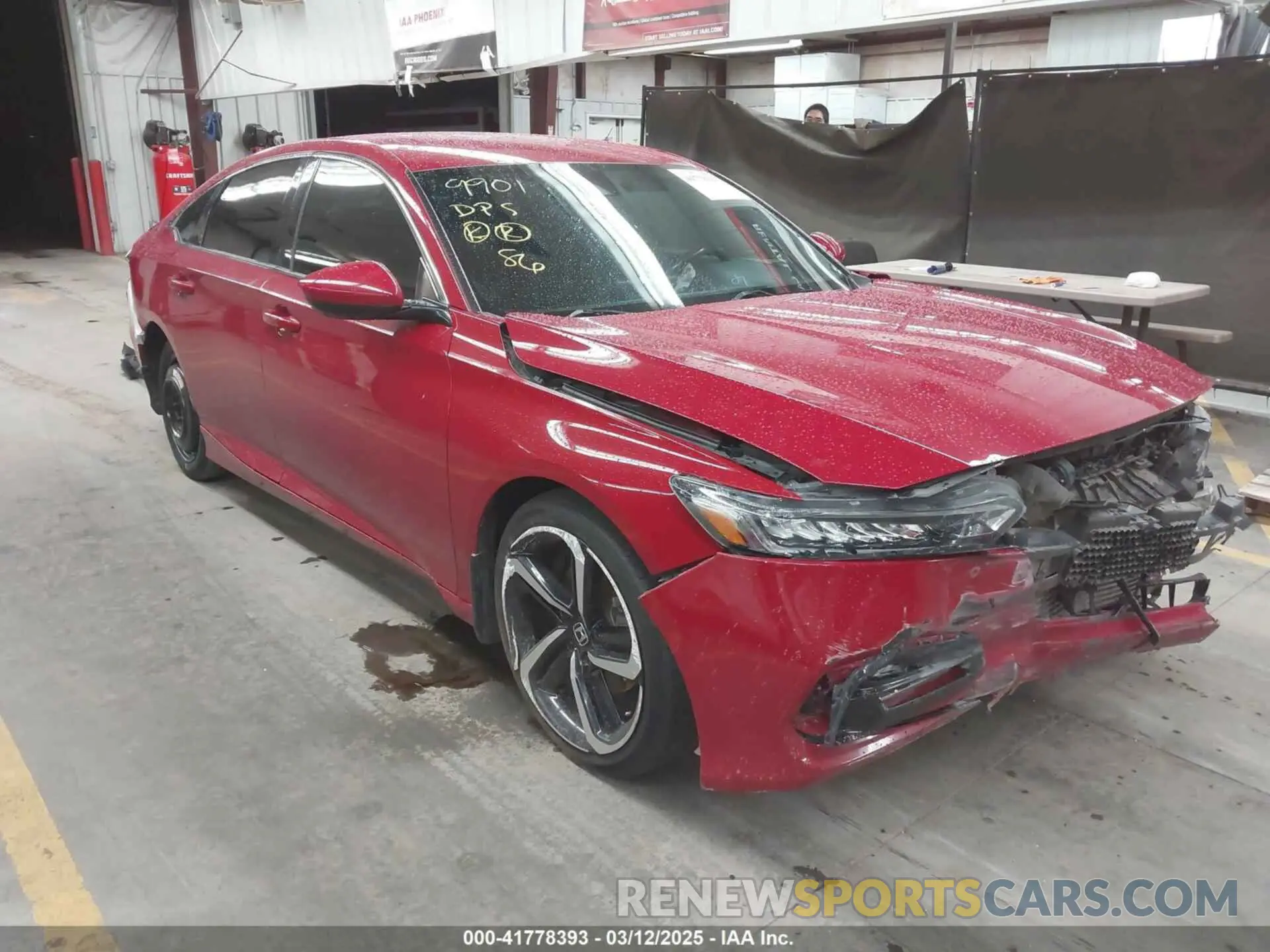 1 Photograph of a damaged car 1HGCV1F32KA165617 HONDA ACCORD 2019