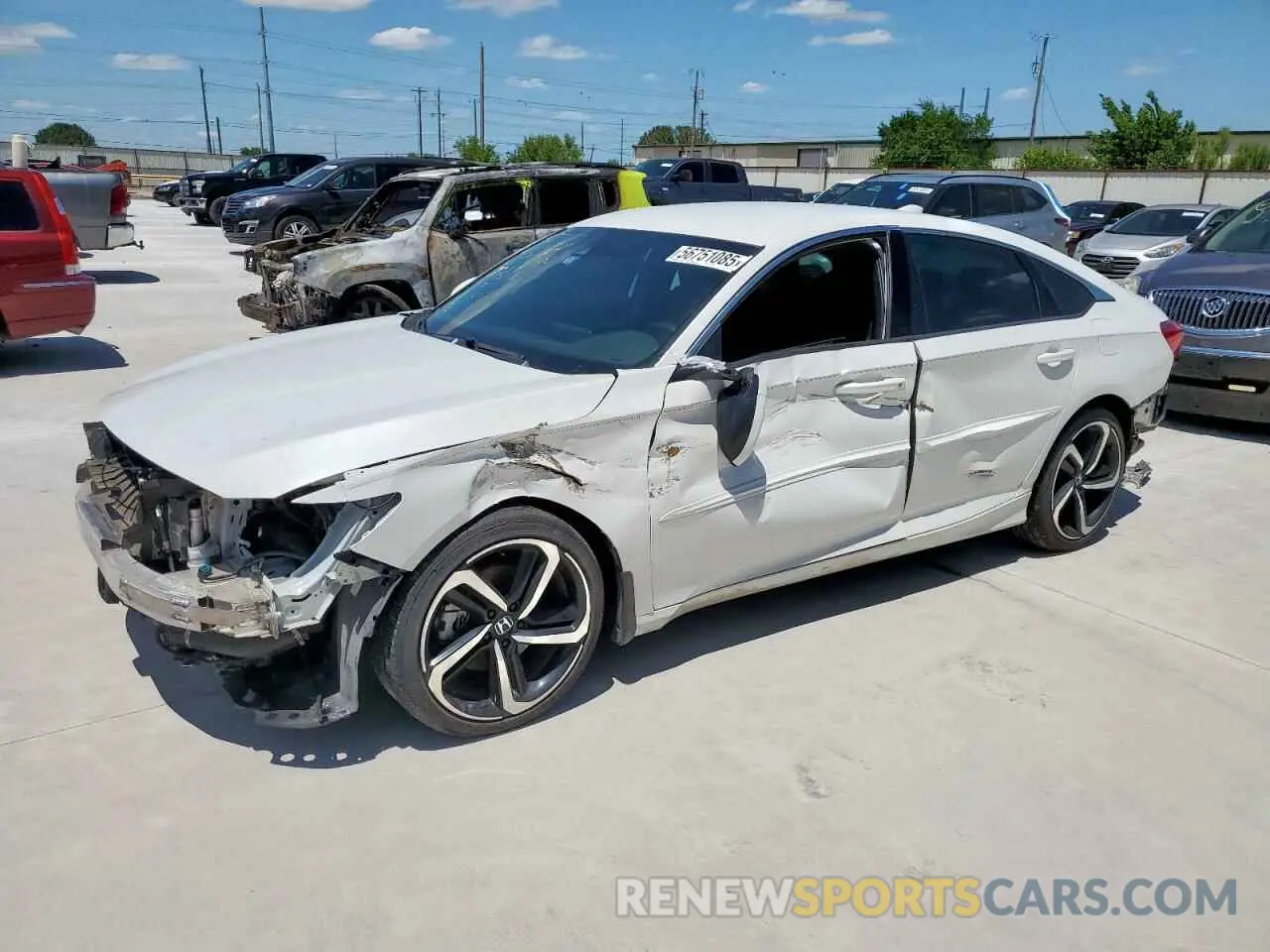 1 Photograph of a damaged car 1HGCV1F3XKA071677 HONDA ACCORD 2019
