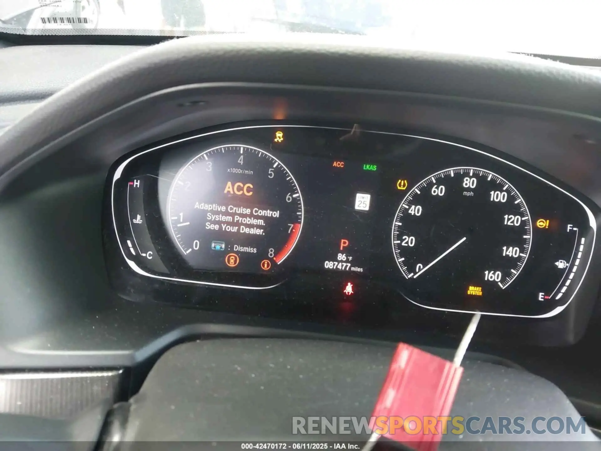 7 Photograph of a damaged car 1HGCV2F33KA015456 HONDA ACCORD 2019