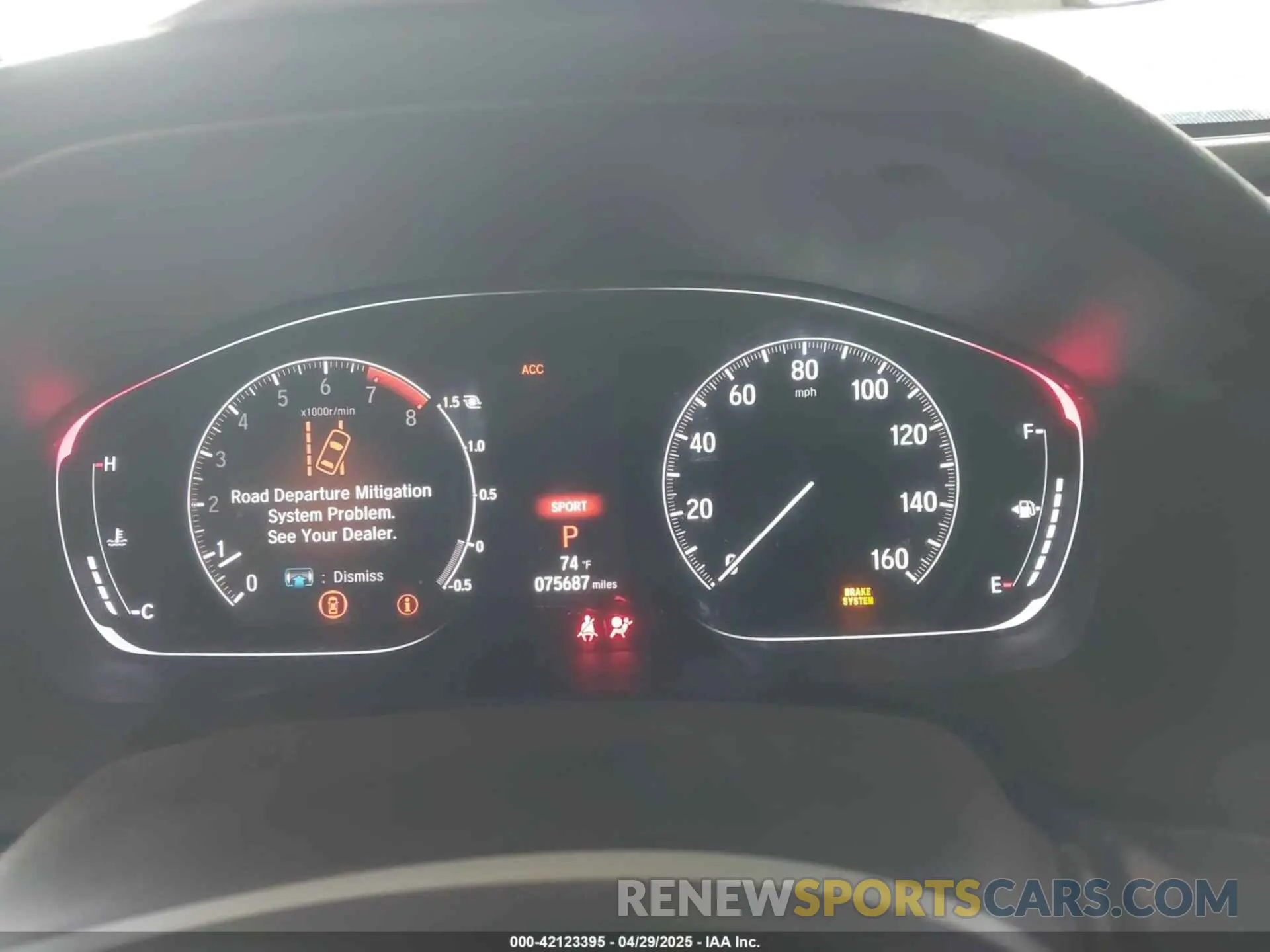 7 Photograph of a damaged car 1HGCV2F34KA014848 HONDA ACCORD 2019