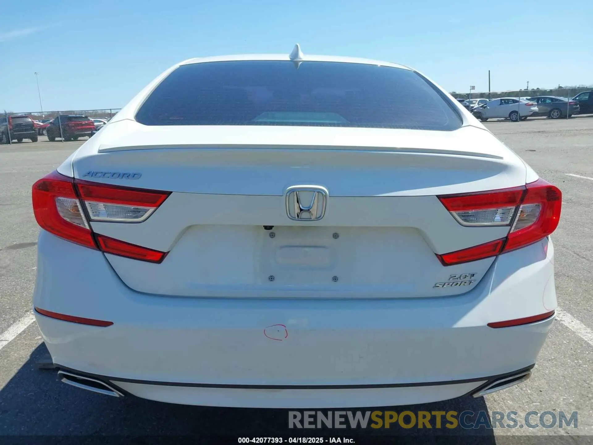 16 Photograph of a damaged car 1HGCV2F37KA016576 HONDA ACCORD 2019