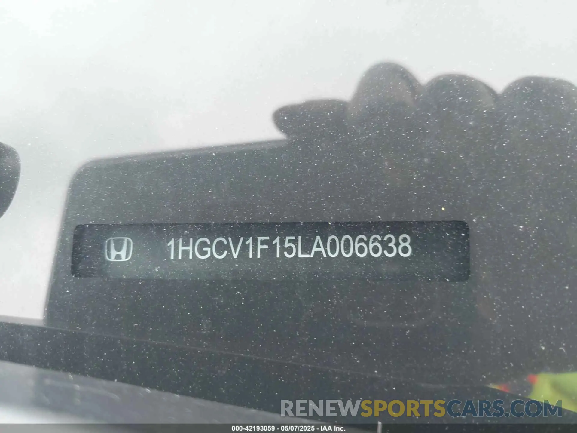 9 Photograph of a damaged car 1HGCV1F15LA006638 HONDA ACCORD 2020