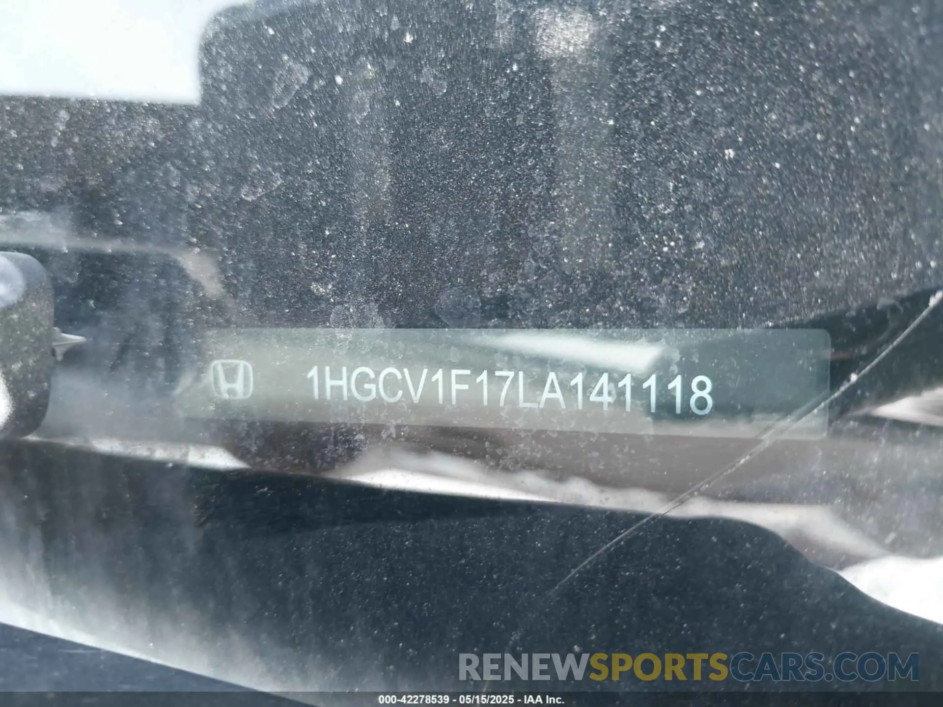 9 Photograph of a damaged car 1HGCV1F17LA141118 HONDA ACCORD 2020