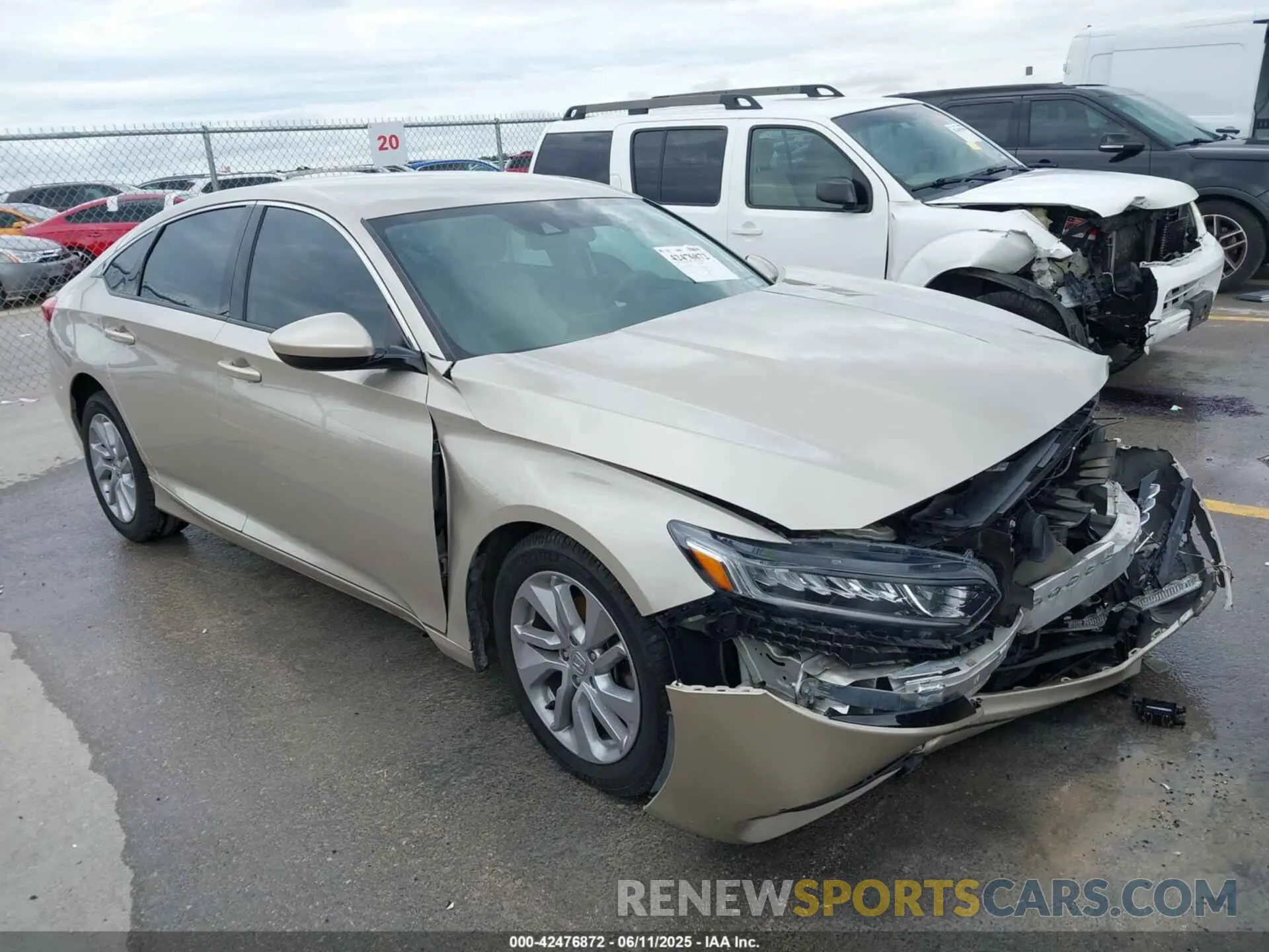 1 Photograph of a damaged car 1HGCV1F1XLA091380 HONDA ACCORD 2020
