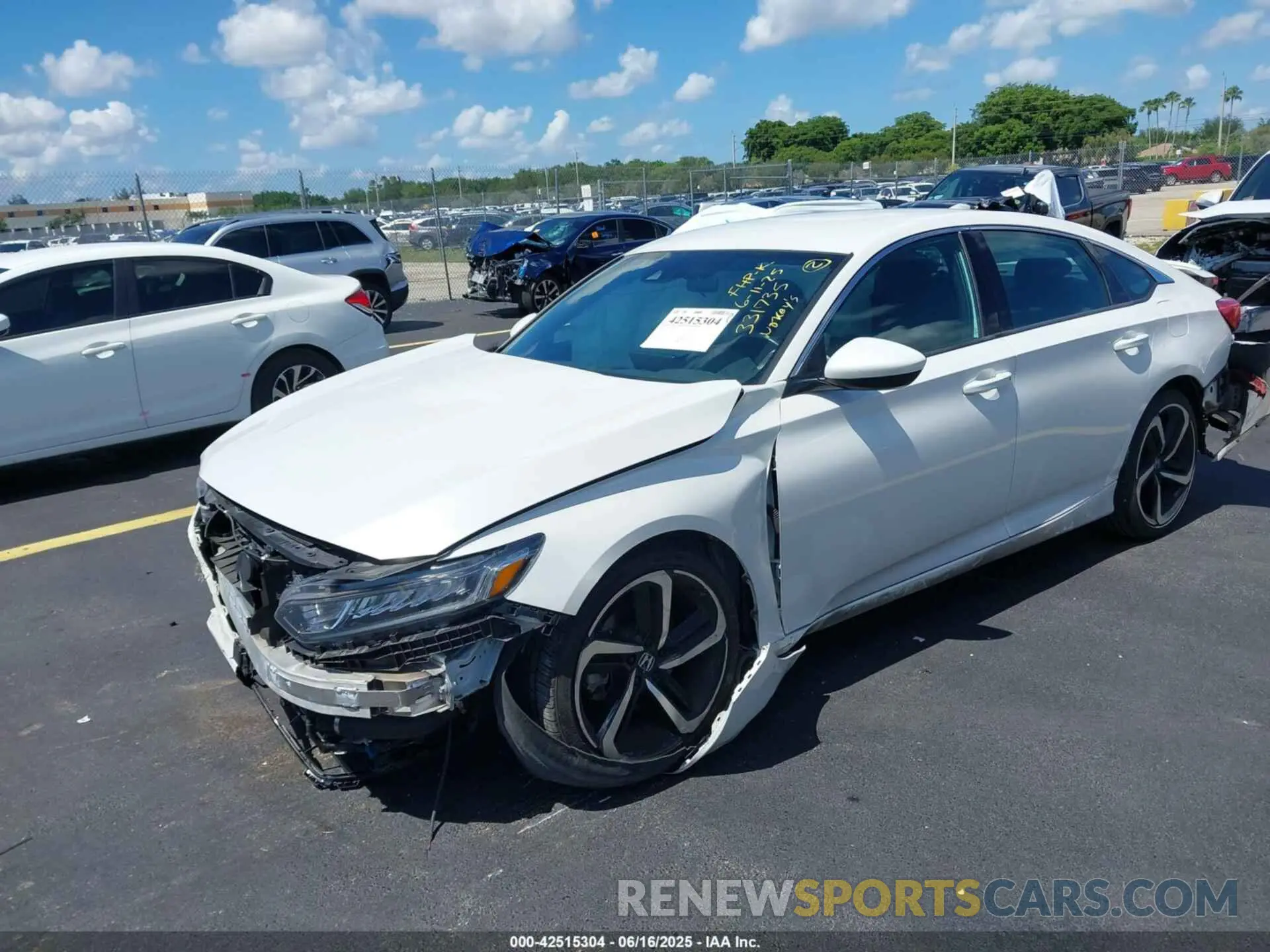 2 Photograph of a damaged car 1HGCV1F35LA066839 HONDA ACCORD 2020