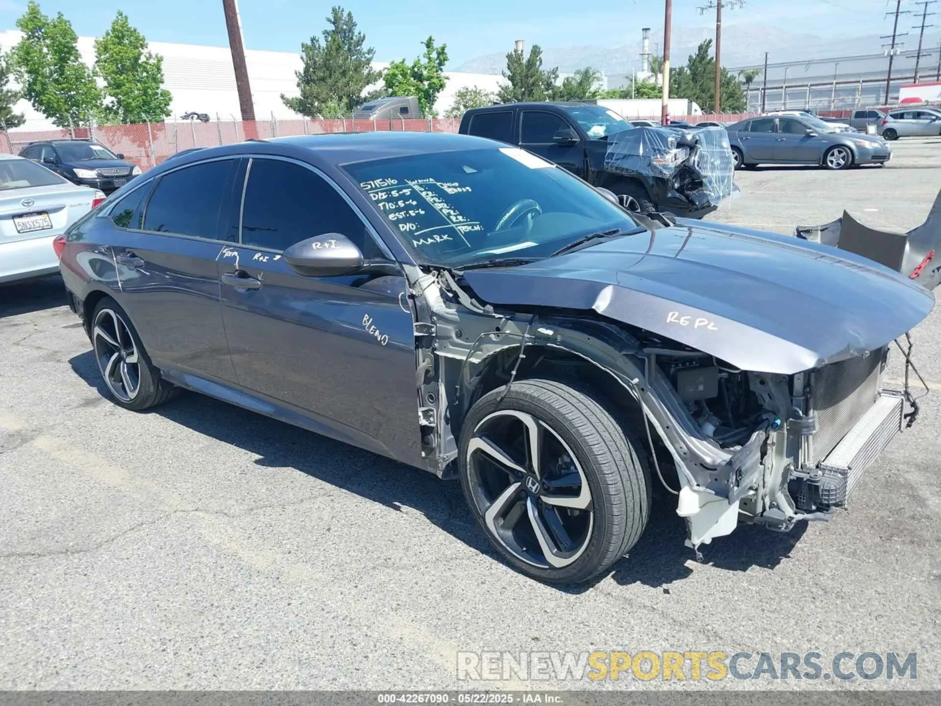 1 Photograph of a damaged car 1HGCV1F37LA017755 HONDA ACCORD 2020