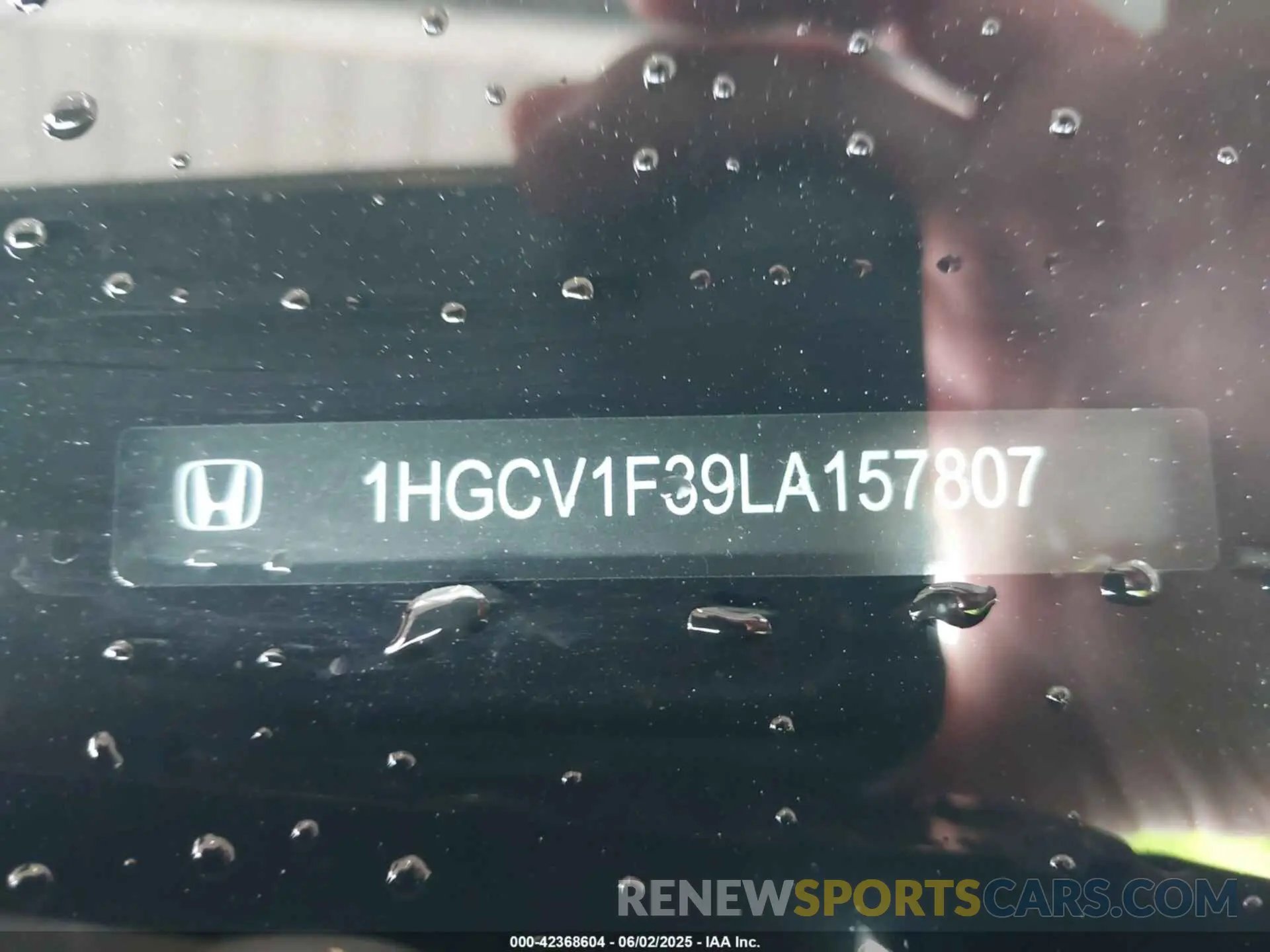 9 Photograph of a damaged car 1HGCV1F39LA157807 HONDA ACCORD 2020