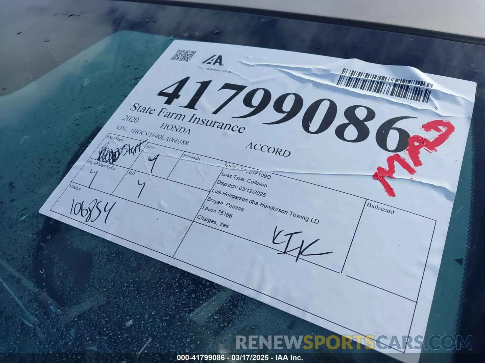 18 Photograph of a damaged car 1HGCV1F40LA060388 HONDA ACCORD 2020