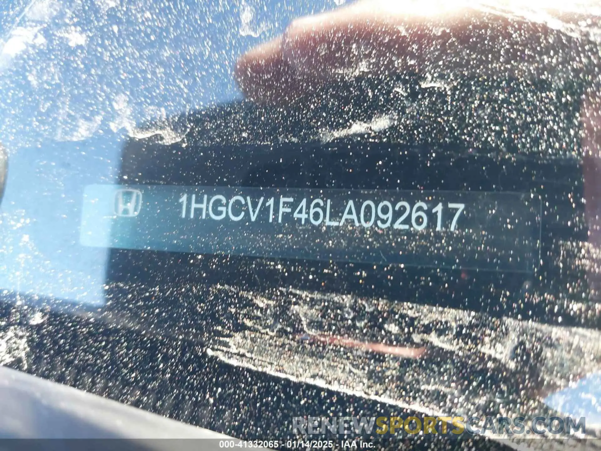 9 Photograph of a damaged car 1HGCV1F46LA092617 HONDA ACCORD 2020