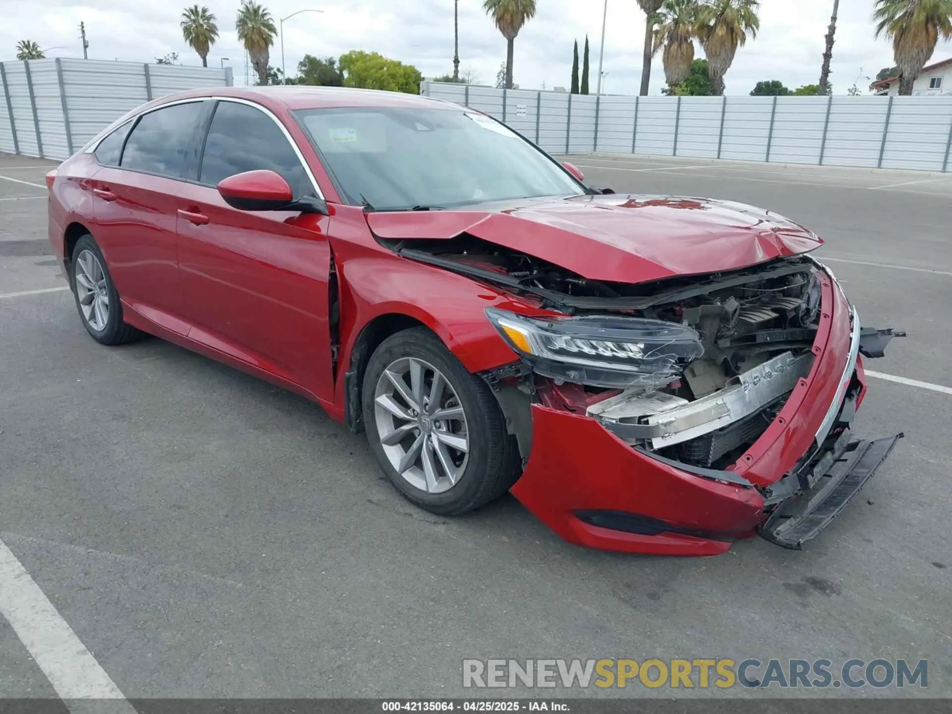 1 Photograph of a damaged car 1HGCV1F19MA076063 HONDA ACCORD 2021