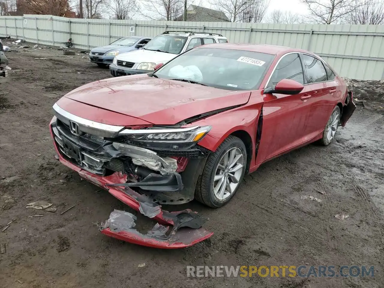 1 Photograph of a damaged car 1HGCV1F1XMA057196 HONDA ACCORD 2021