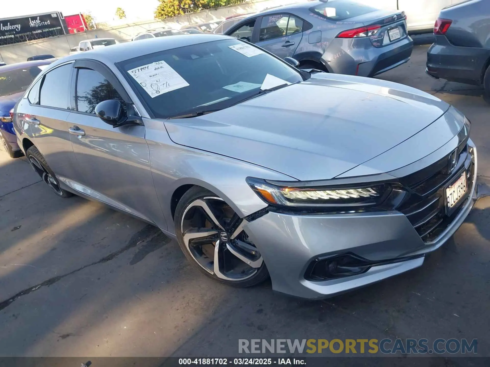 1 Photograph of a damaged car 1HGCV1F32MA122253 HONDA ACCORD 2021