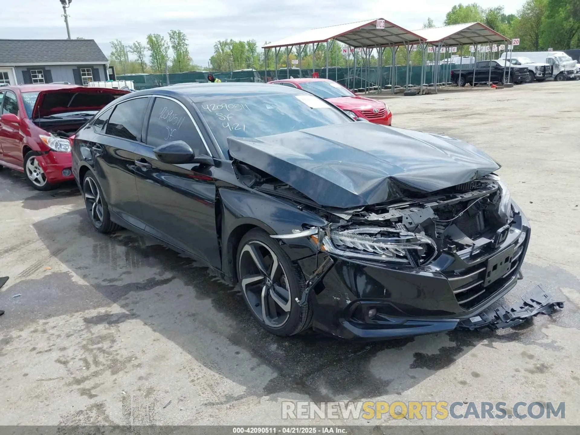 1 Photograph of a damaged car 1HGCV1F34MA066364 HONDA ACCORD 2021