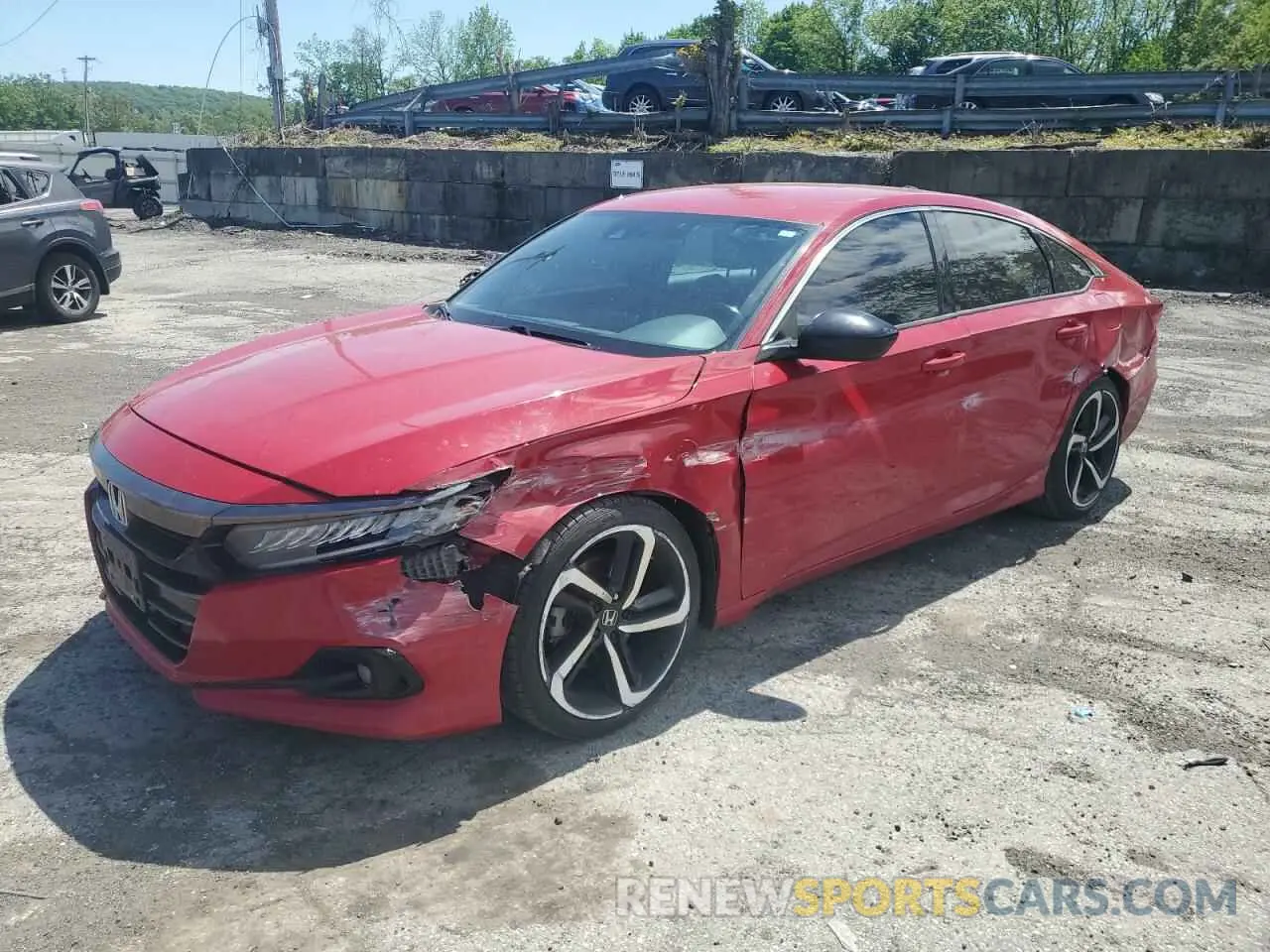 1 Photograph of a damaged car 1HGCV1F37MA104332 HONDA ACCORD 2021