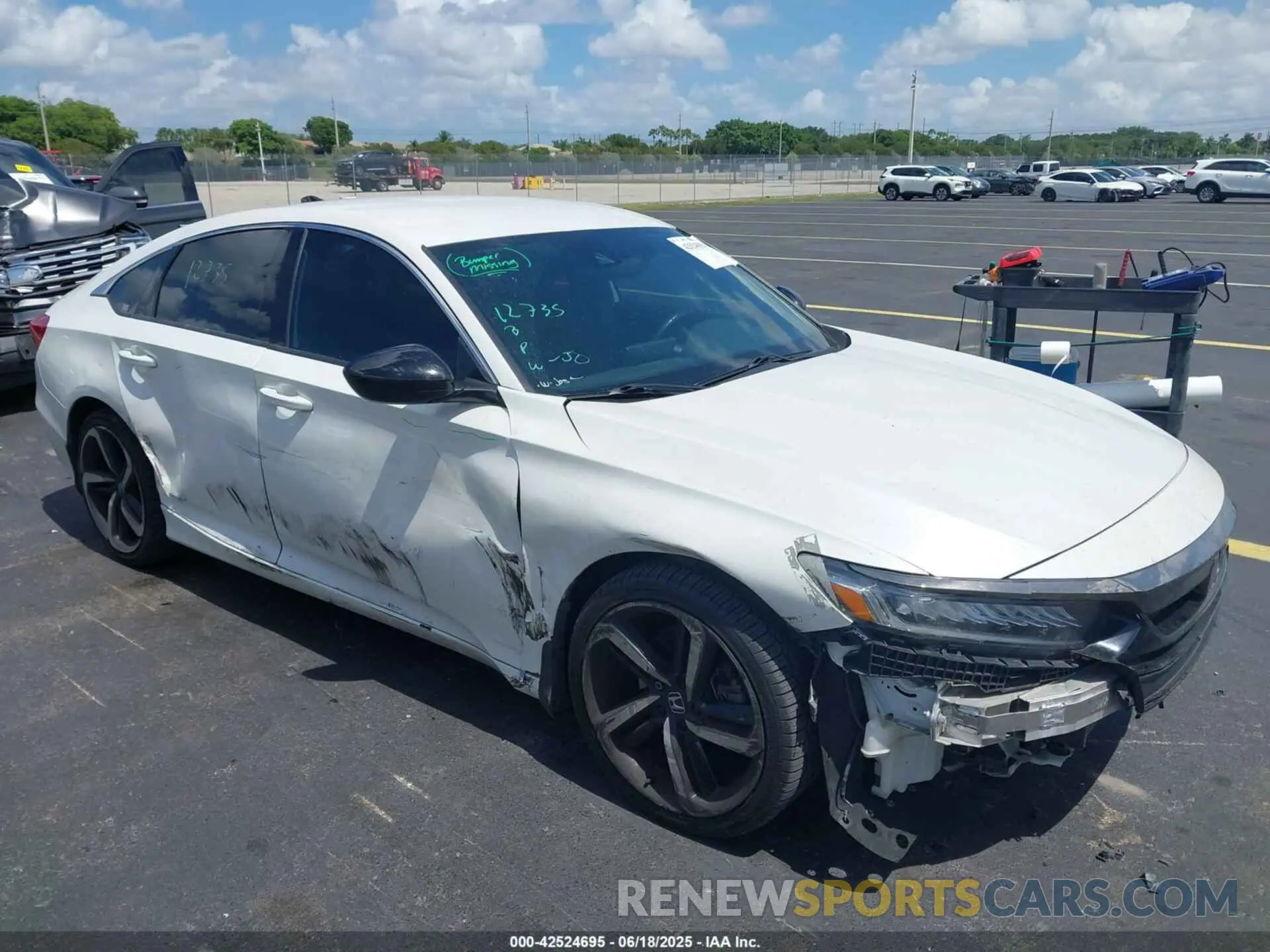 1 Photograph of a damaged car 1HGCV1F38MA031133 HONDA ACCORD 2021