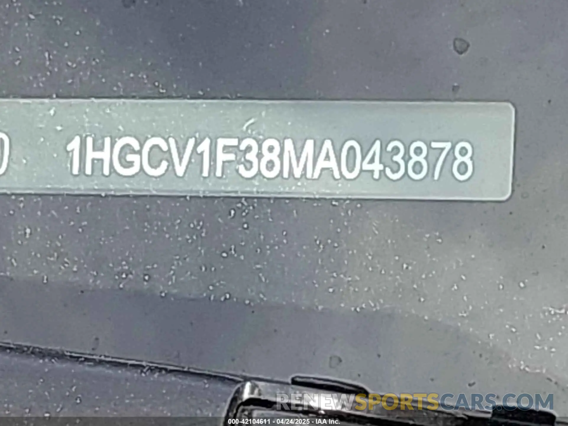 9 Photograph of a damaged car 1HGCV1F38MA043878 HONDA ACCORD 2021