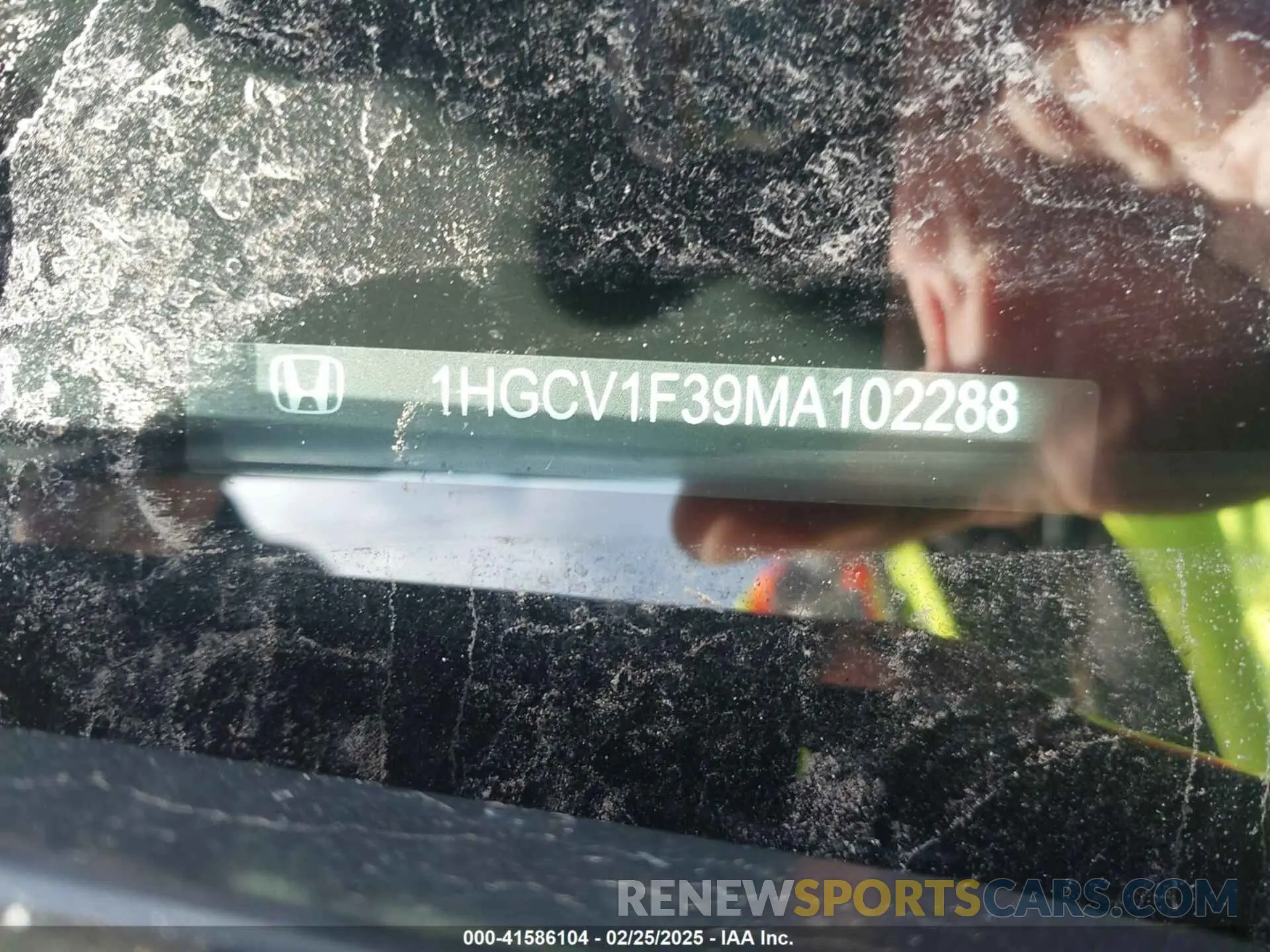 20 Photograph of a damaged car 1HGCV1F39MA102288 HONDA ACCORD 2021