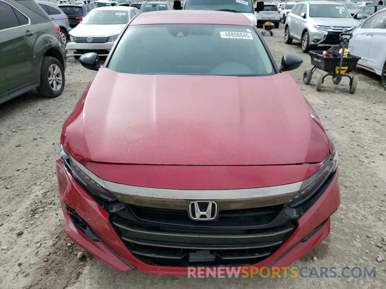 5 Photograph of a damaged car 1HGCV1F40MA119103 HONDA ACCORD 2021
