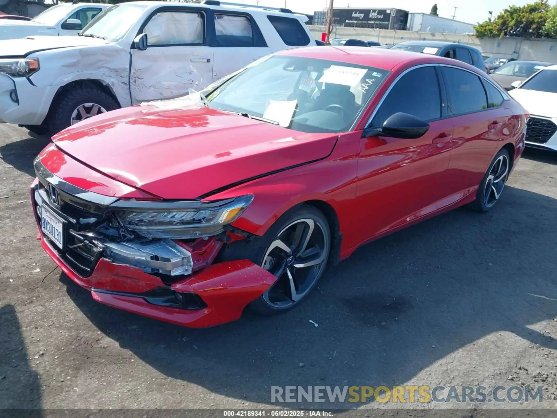 2 Photograph of a damaged car 1HGCV1F41MA115884 HONDA ACCORD 2021