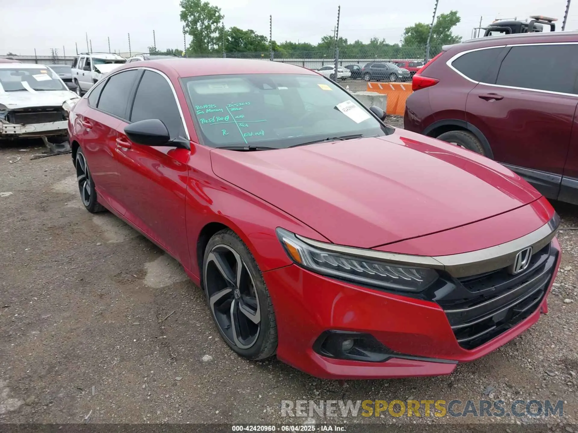 1 Photograph of a damaged car 1HGCV1F44MA058161 HONDA ACCORD 2021