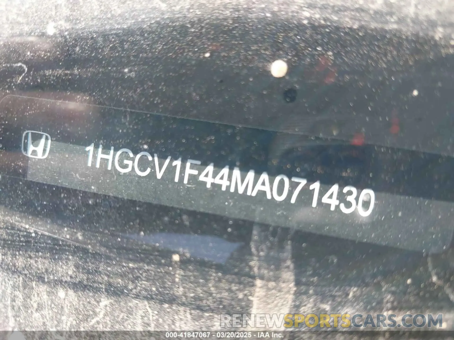 9 Photograph of a damaged car 1HGCV1F44MA071430 HONDA ACCORD 2021