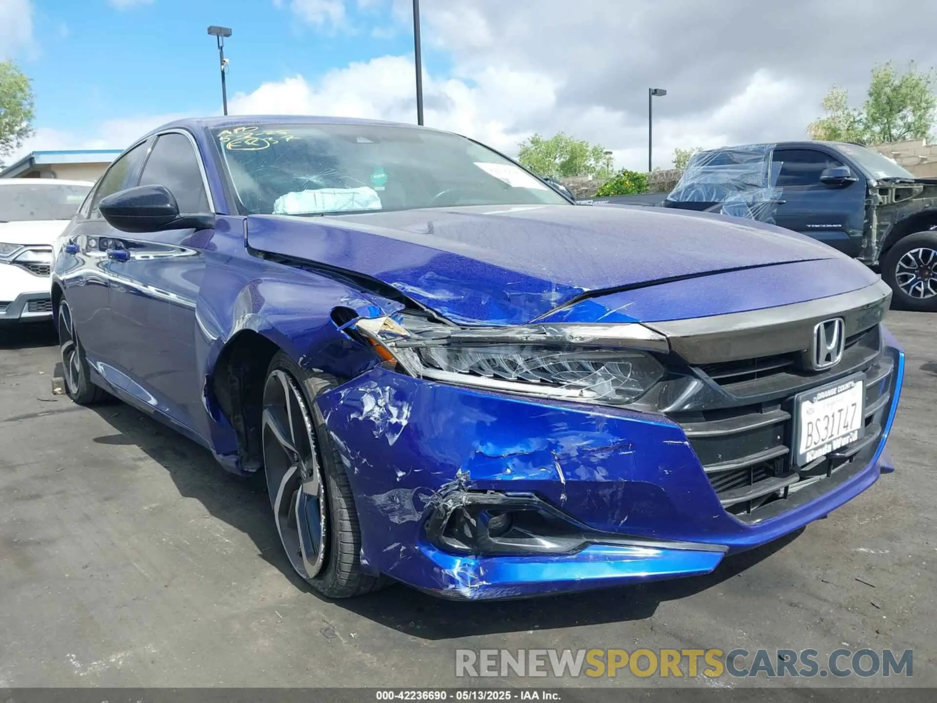 6 Photograph of a damaged car 1HGCV1F44MA091127 HONDA ACCORD 2021