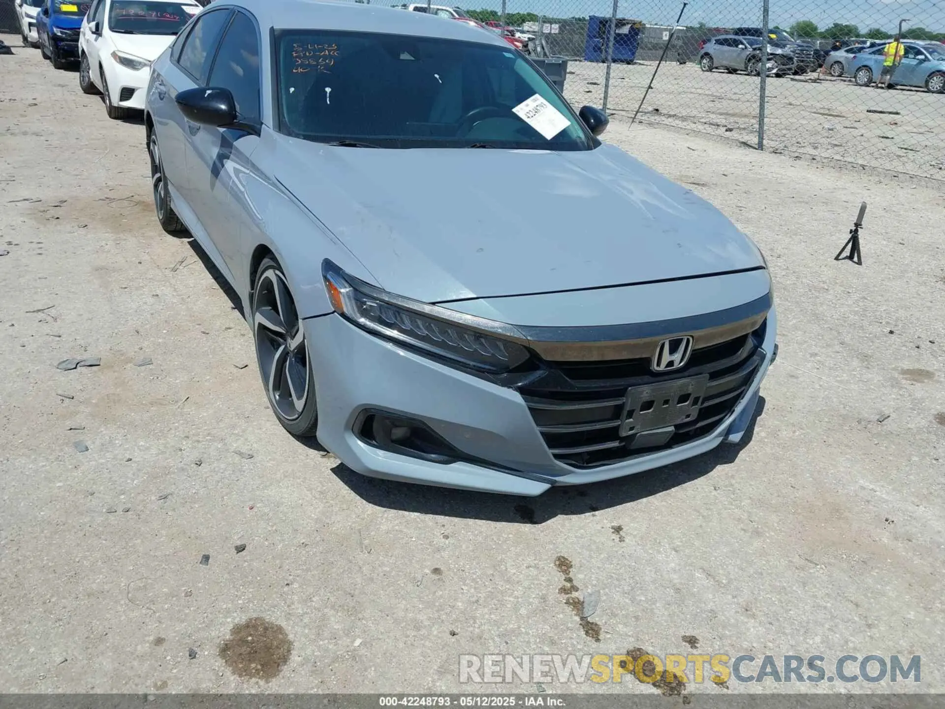 1 Photograph of a damaged car 1HGCV1F48MA009643 HONDA ACCORD 2021