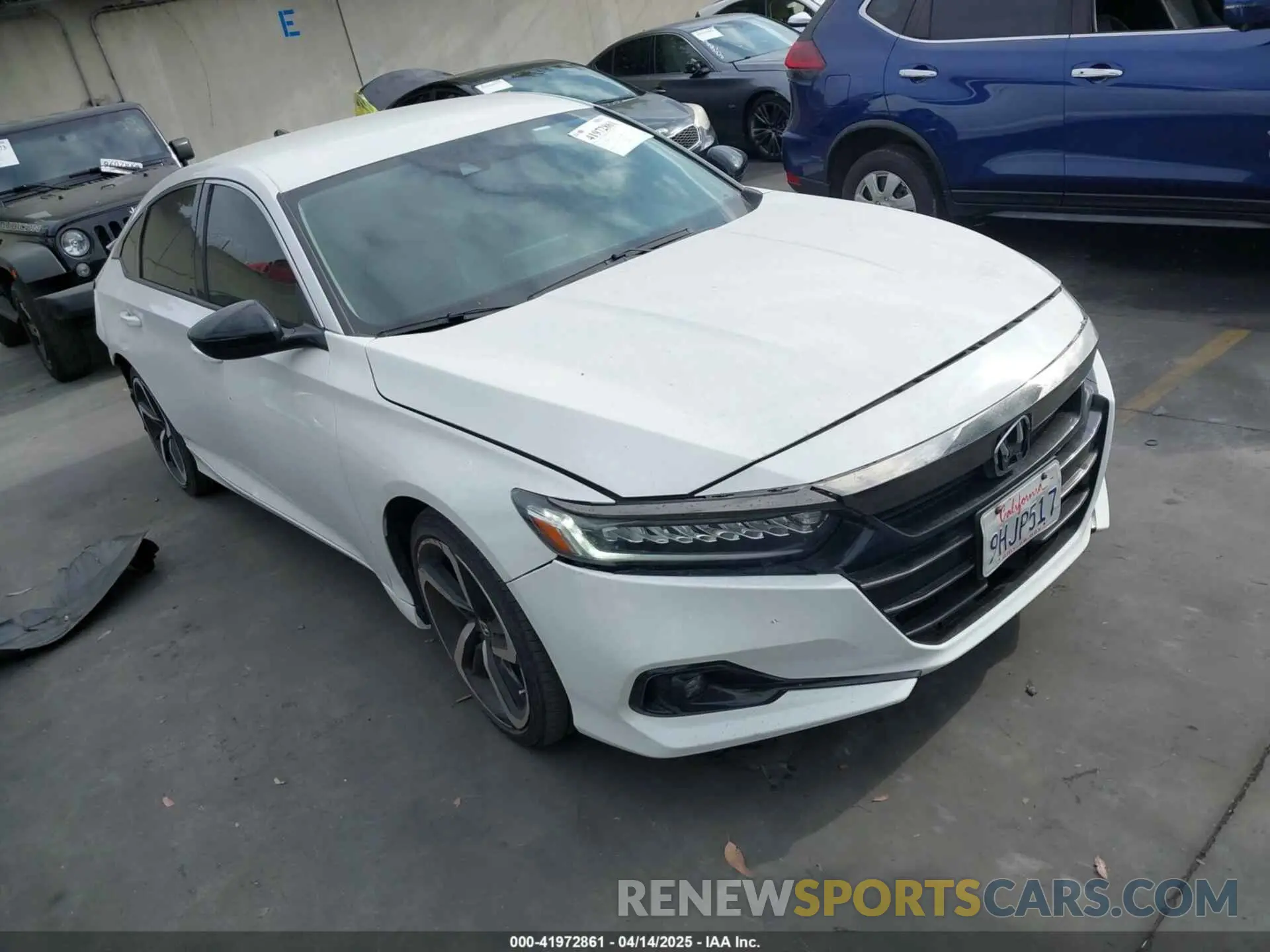 1 Photograph of a damaged car 1HGCV1F49MA055546 HONDA ACCORD 2021