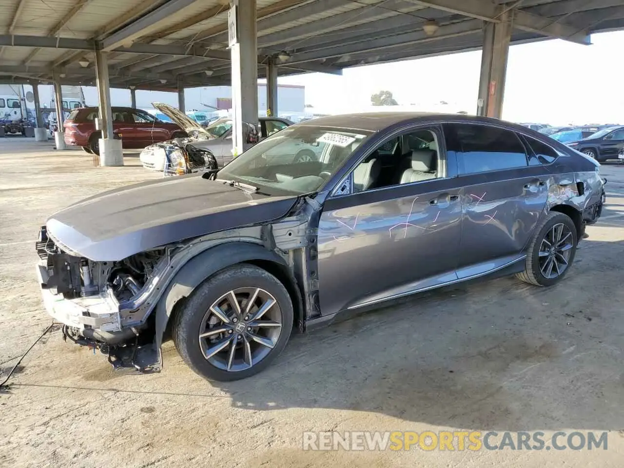 1 Photograph of a damaged car 1HGCV1F52MA082791 HONDA ACCORD 2021