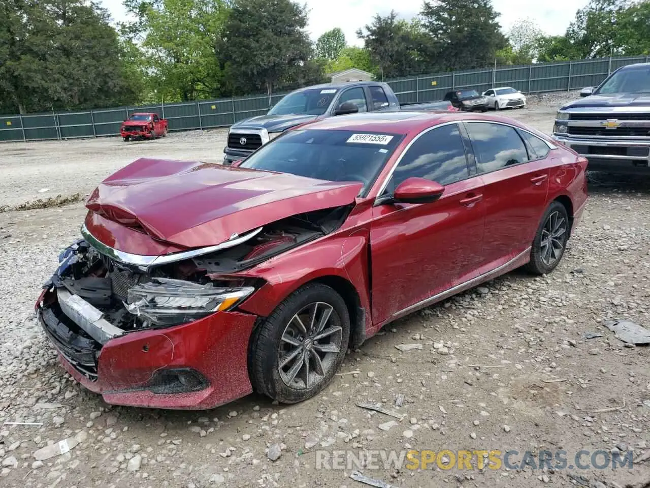 1 Photograph of a damaged car 1HGCV1F56MA078212 HONDA ACCORD 2021