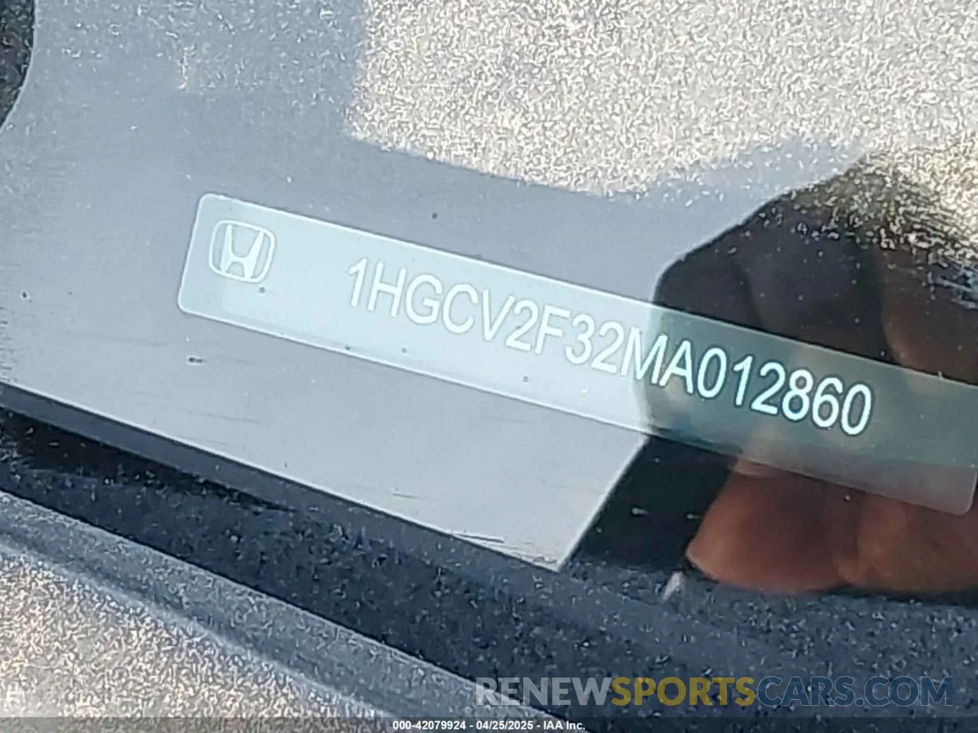 16 Photograph of a damaged car 1HGCV2F32MA012860 HONDA ACCORD 2021