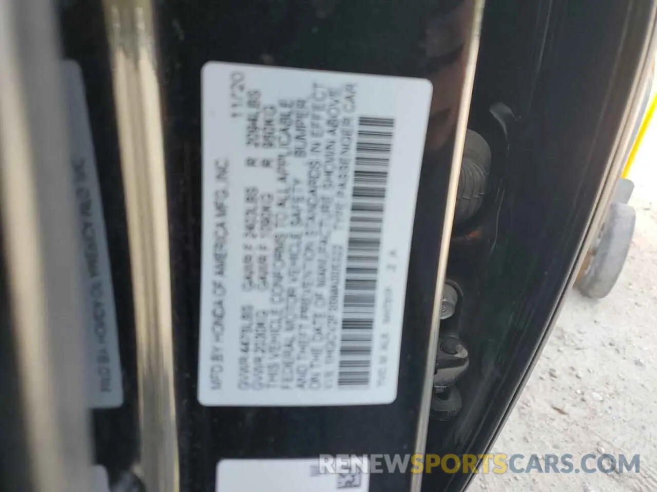 12 Photograph of a damaged car 1HGCV2F35MA005322 HONDA ACCORD 2021