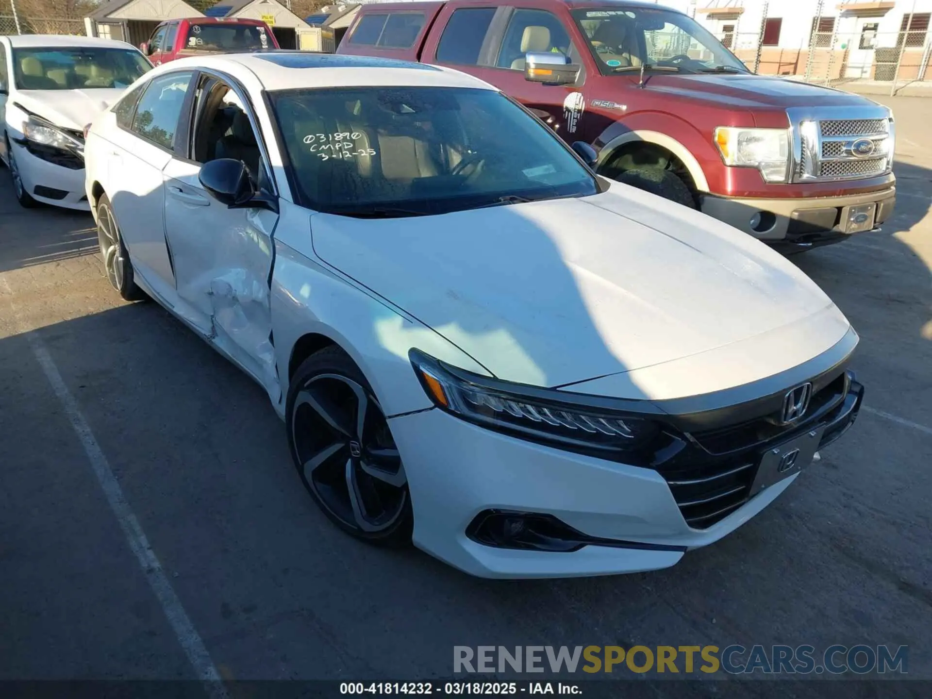 1 Photograph of a damaged car 1HGCV2F37MA031890 HONDA ACCORD 2021