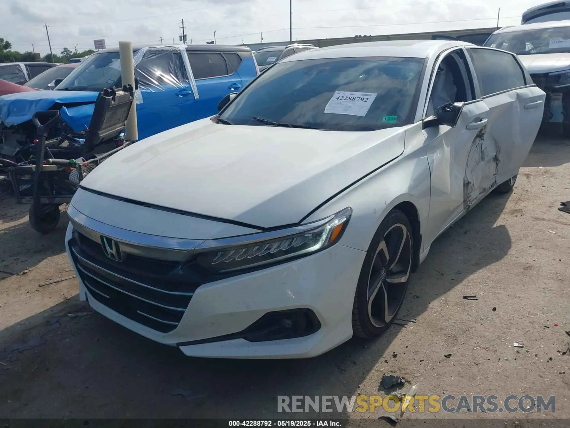 2 Photograph of a damaged car 1HGCV2F38MA000602 HONDA ACCORD 2021