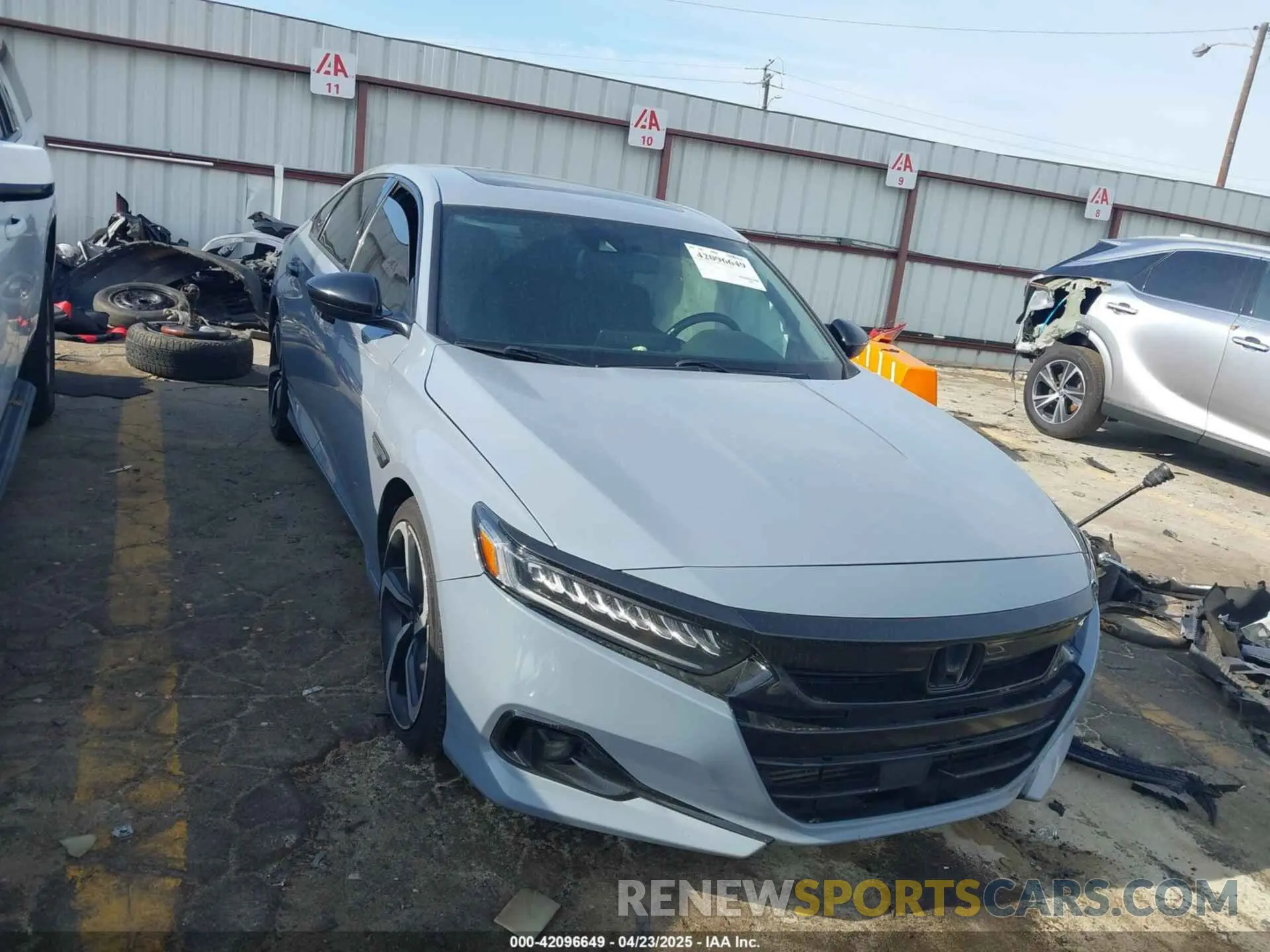 1 Photograph of a damaged car 1HGCV2F3XMA007955 HONDA ACCORD 2021