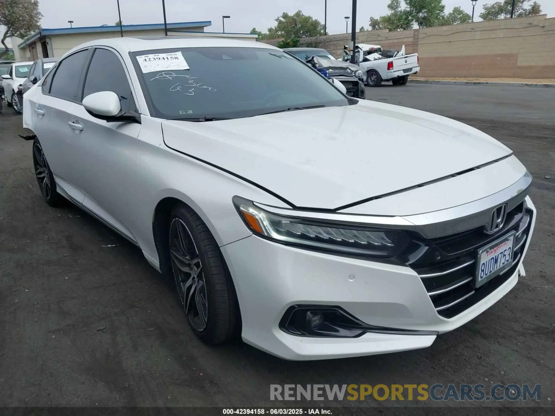 1 Photograph of a damaged car 1HGCV2F9XMA004042 HONDA ACCORD 2021