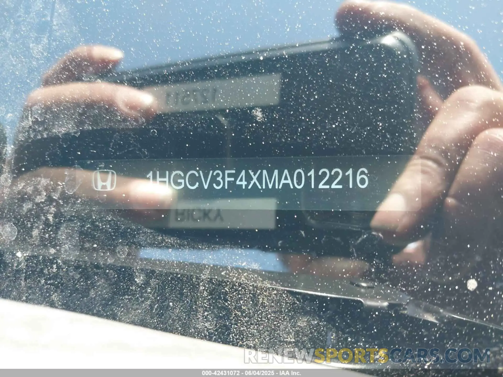 9 Photograph of a damaged car 1HGCV3F4XMA012216 HONDA ACCORD 2021