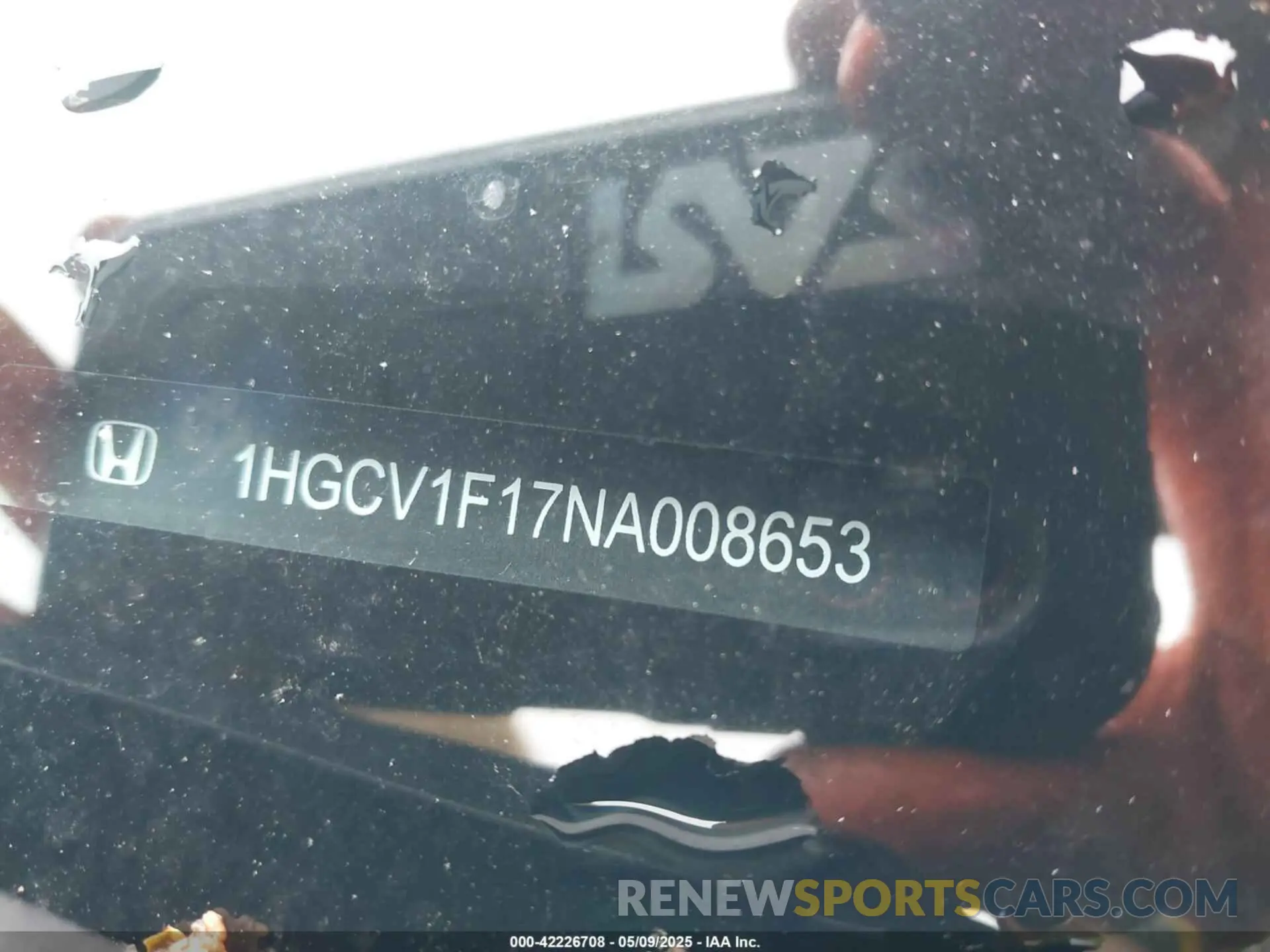 17 Photograph of a damaged car 1HGCV1F17NA008653 HONDA ACCORD 2022