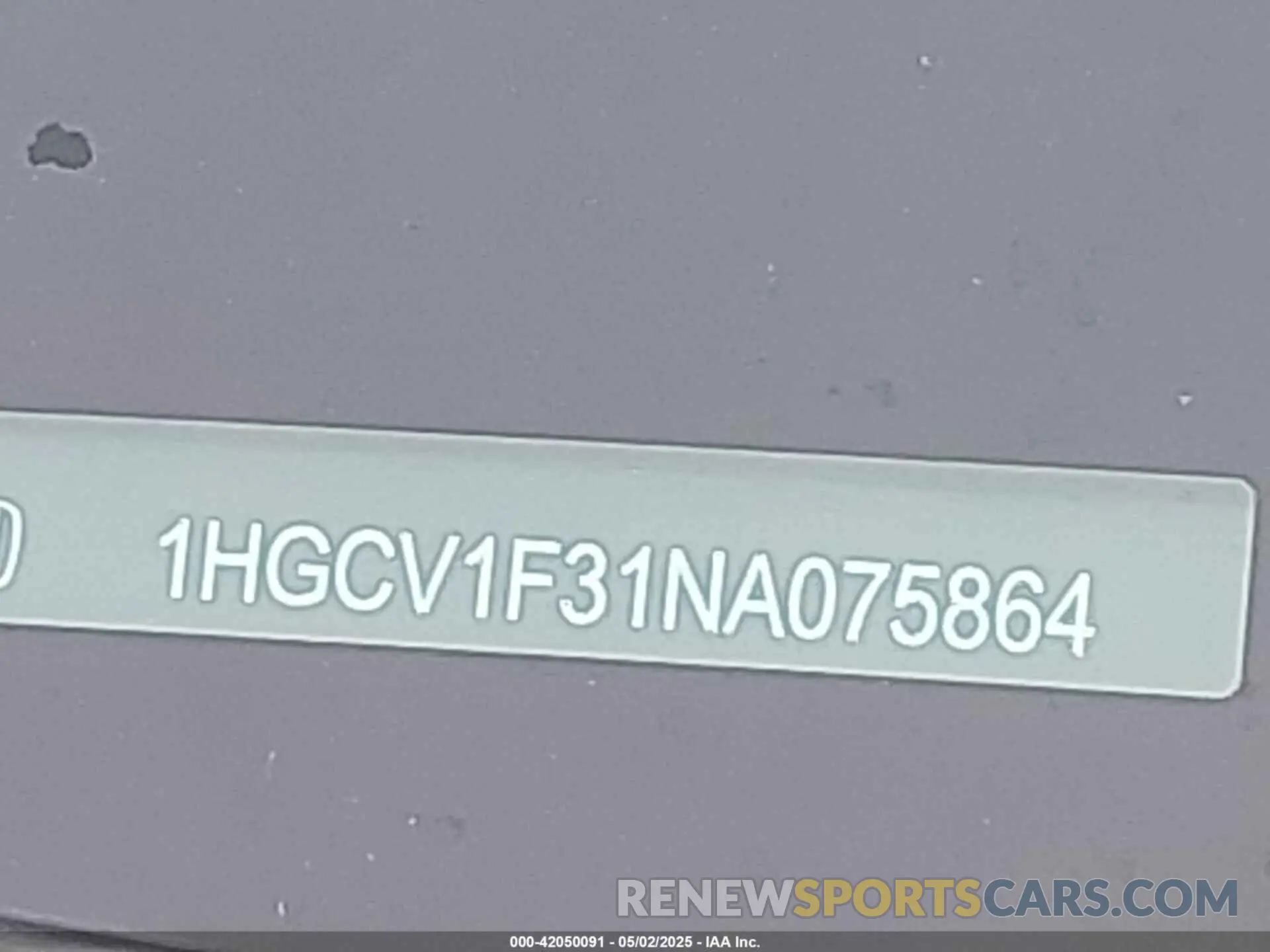 17 Photograph of a damaged car 1HGCV1F31NA075864 HONDA ACCORD 2022