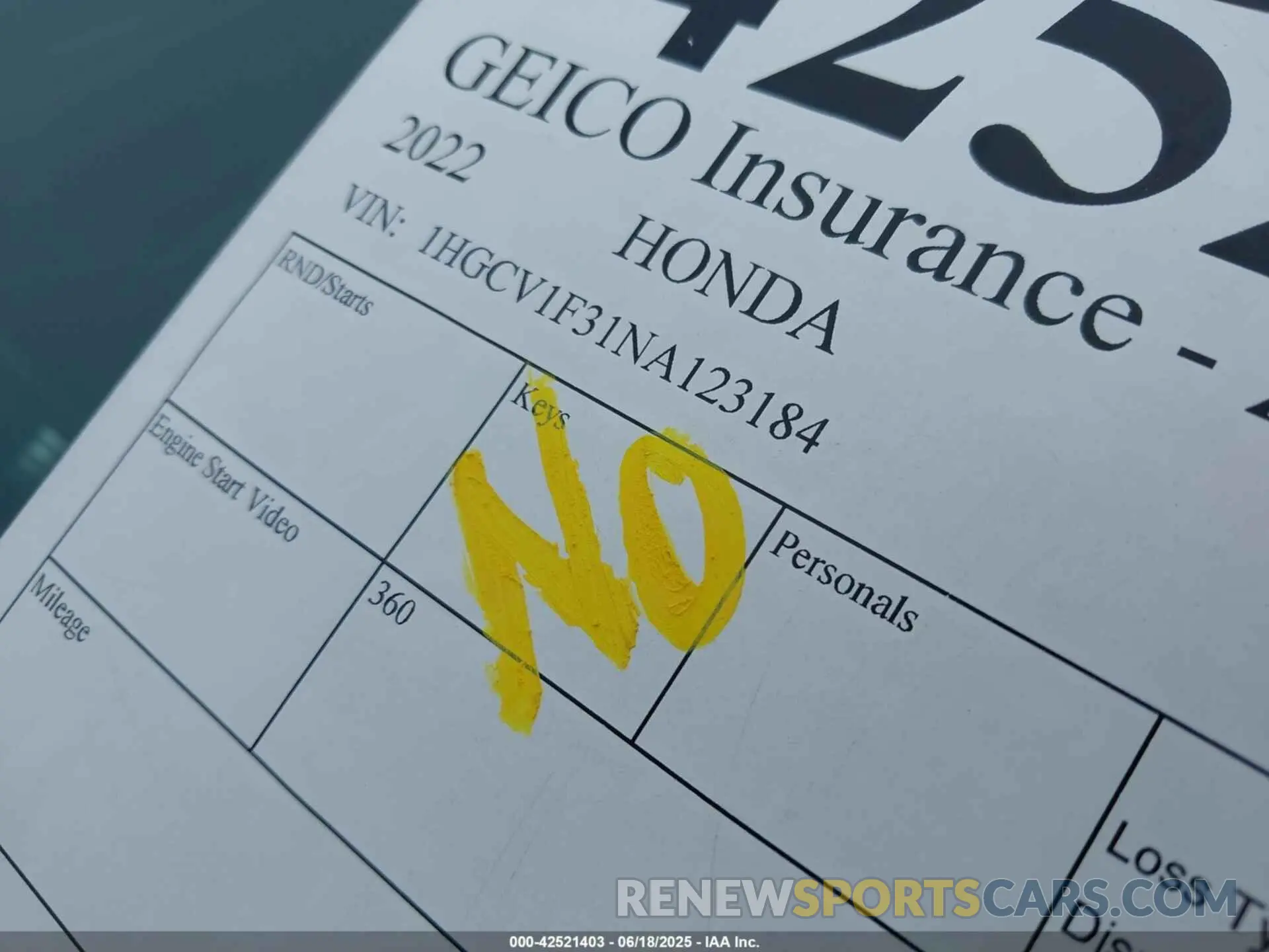 11 Photograph of a damaged car 1HGCV1F31NA123184 HONDA ACCORD 2022
