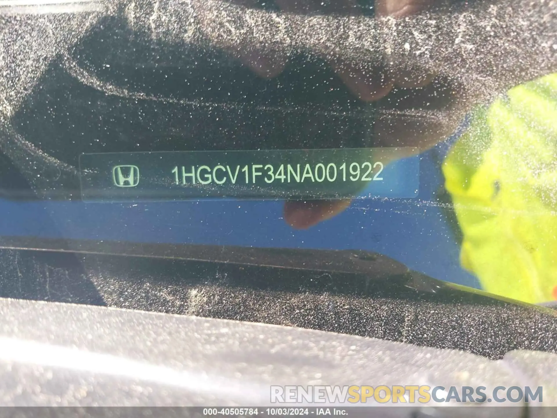 9 Photograph of a damaged car 1HGCV1F34NA001922 HONDA ACCORD 2022