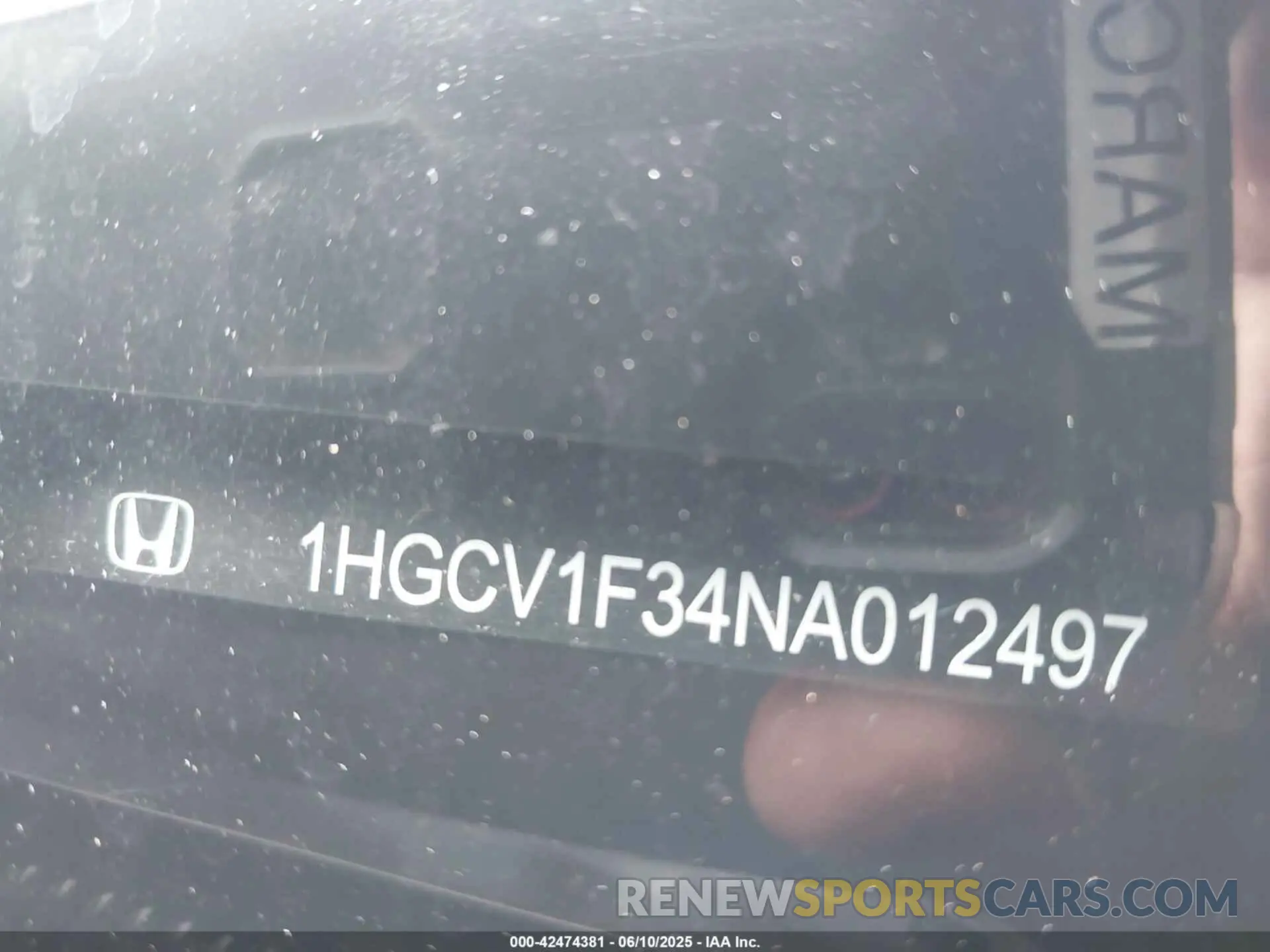 9 Photograph of a damaged car 1HGCV1F34NA012497 HONDA ACCORD 2022