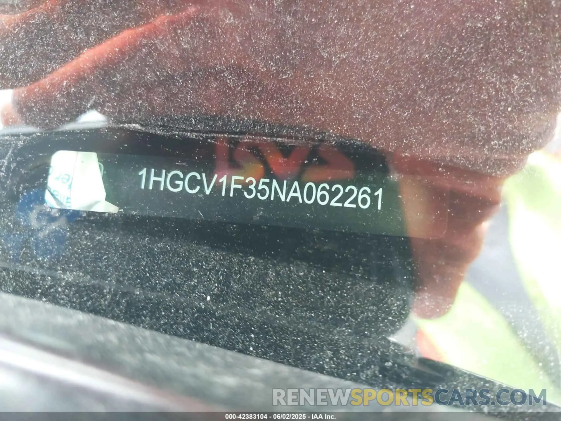 17 Photograph of a damaged car 1HGCV1F35NA062261 HONDA ACCORD 2022