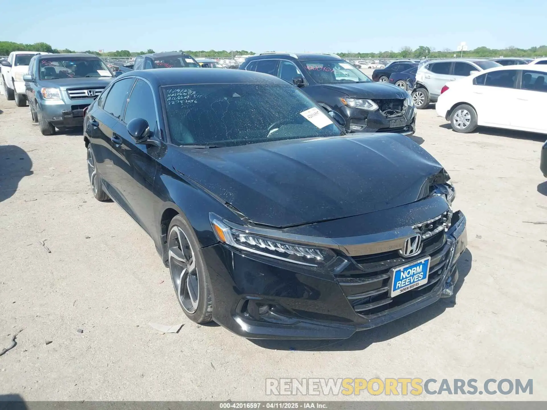 1 Photograph of a damaged car 1HGCV1F38NA017685 HONDA ACCORD 2022