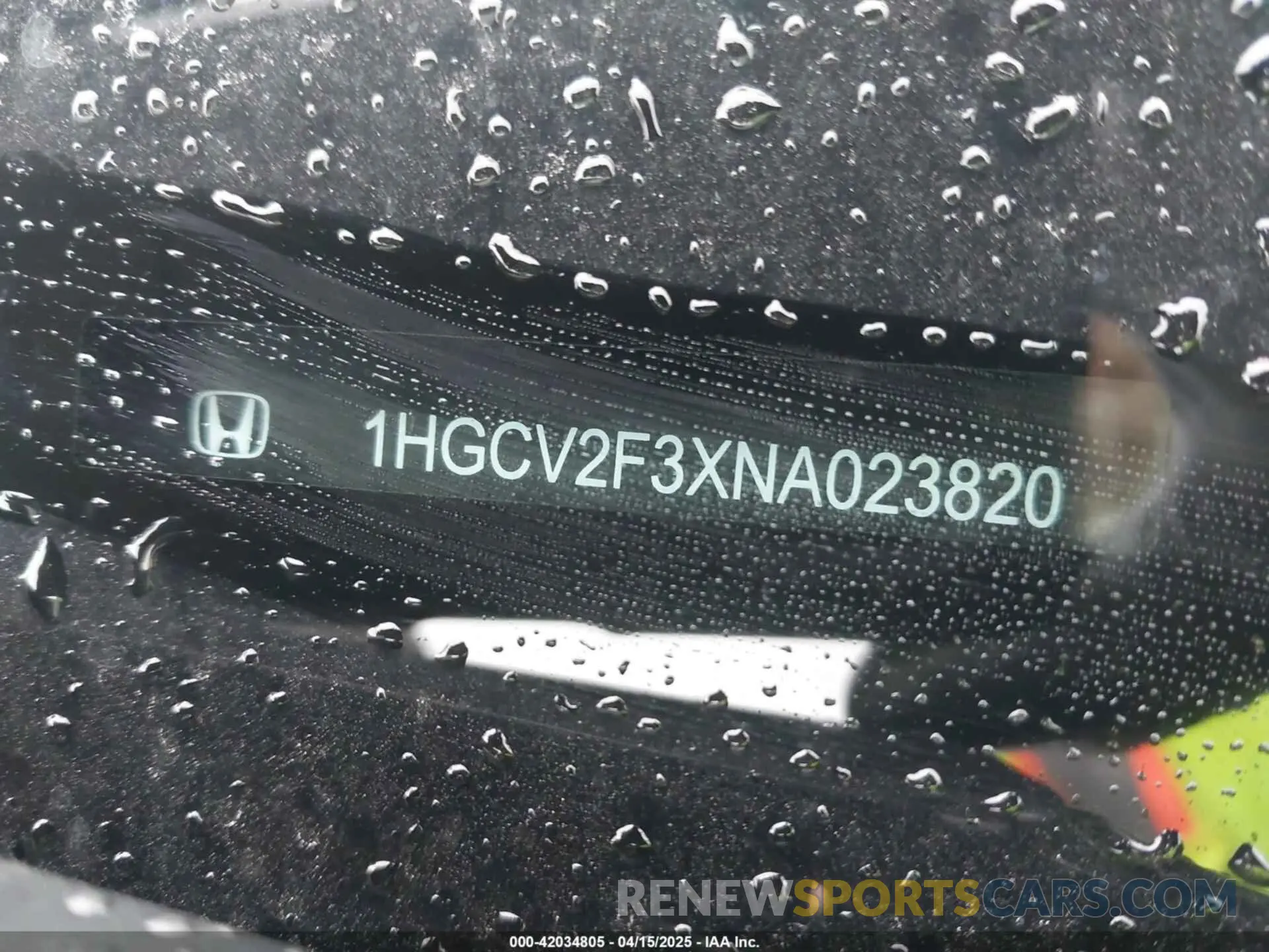 17 Photograph of a damaged car 1HGCV2F3XNA023820 HONDA ACCORD 2022