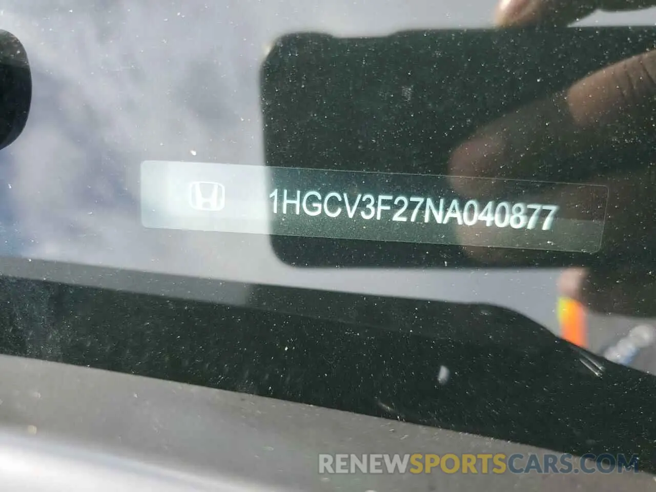 12 Photograph of a damaged car 1HGCV3F27NA040877 HONDA ACCORD 2022
