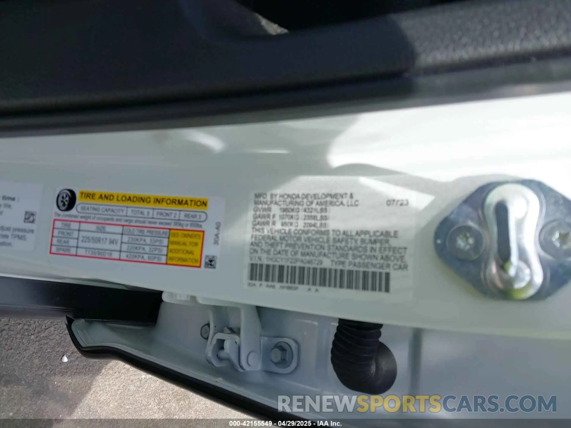 9 Photograph of a damaged car 1HGCY1F22PA046729 HONDA ACCORD 2023