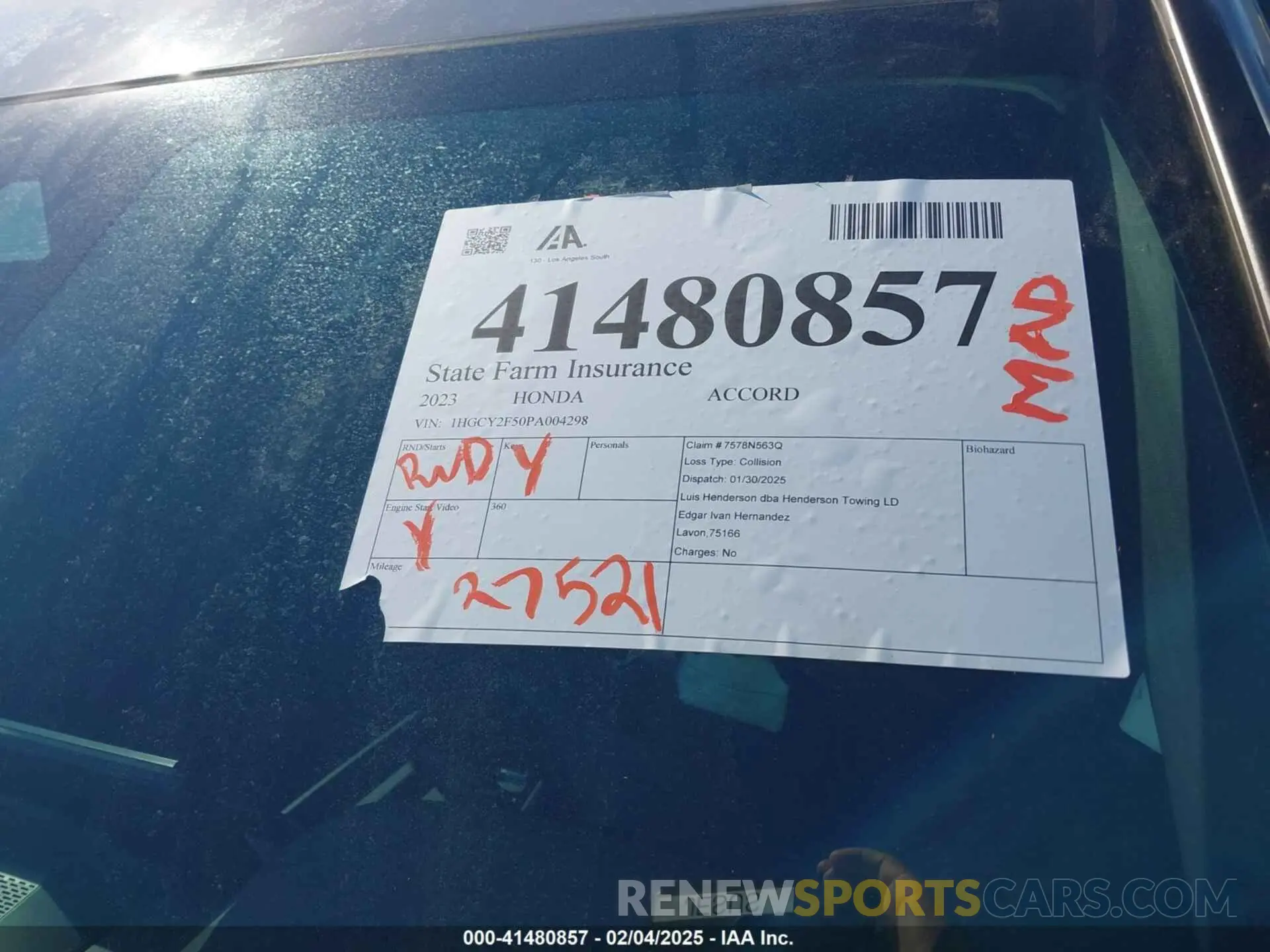 18 Photograph of a damaged car 1HGCY2F50PA004298 HONDA ACCORD 2023