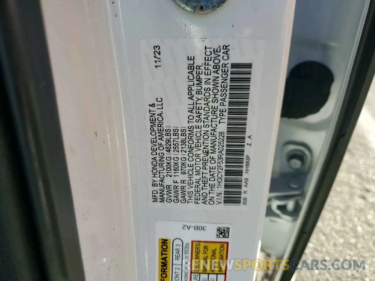12 Photograph of a damaged car 1HGCY2F53RA025228 HONDA ACCORD 2024
