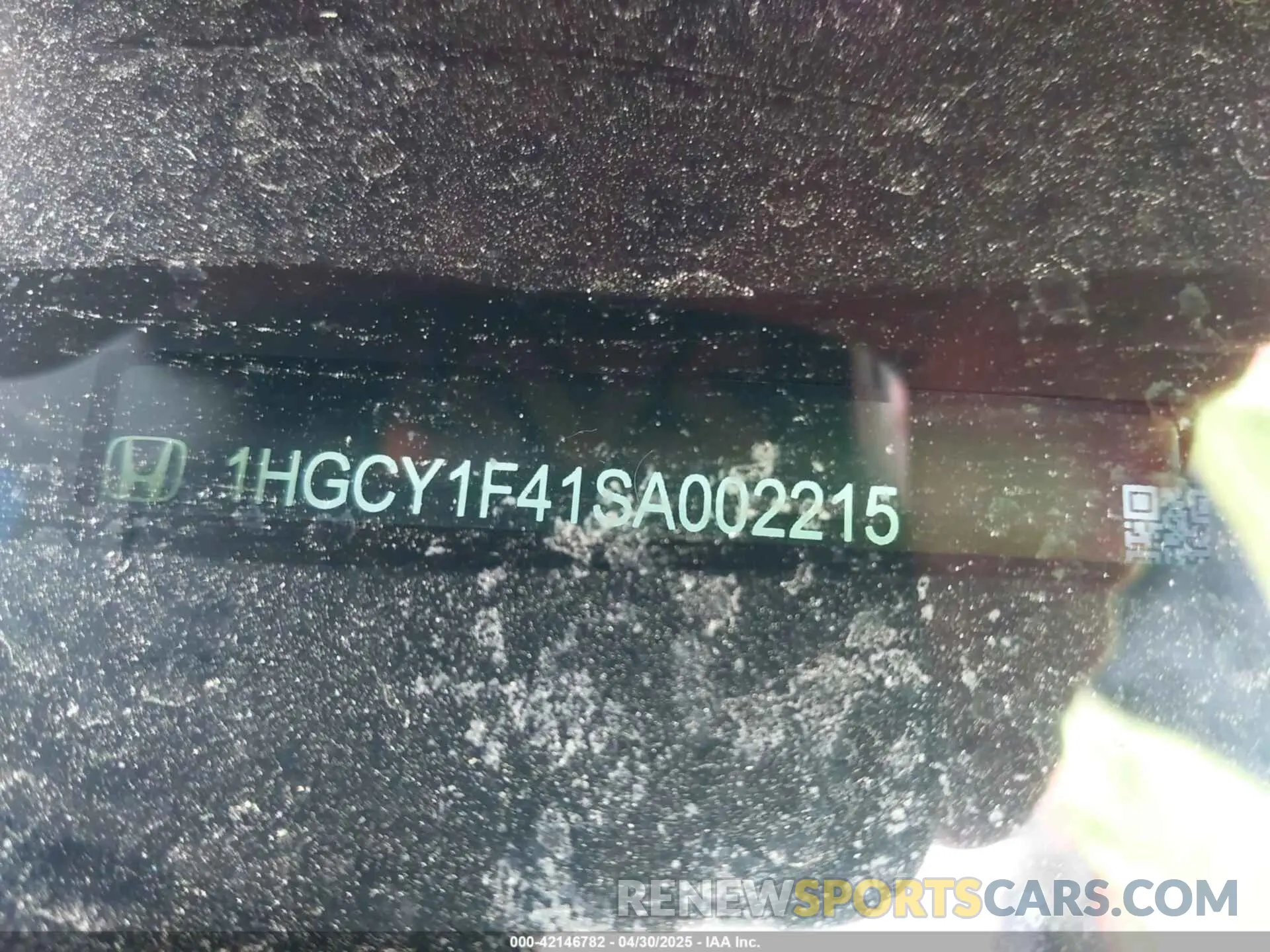 17 Photograph of a damaged car 1HGCY1F41SA002215 HONDA ACCORD 2025